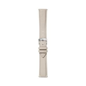 A TREND(EC) BEIGE A01D5050C47026CR14 leather watch strap with a silver buckle.