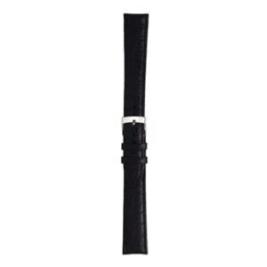 A LIVERPOOL BLACK A01K0751376019CR18 leather watch strap on a white background.
