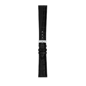 A AMADEUS BLACK A01X0518339019CR17 watch strap on a white background.