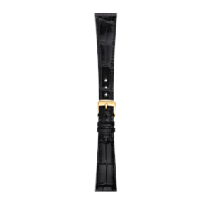 A VIVALDI BLACK A01U0610056019DO18 watch strap with a gold clasp.
