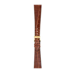 A VIVALDI TAN A01U0610056041DO18 watch strap with a gold clasp.