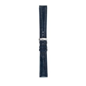 A VOLTERRA BLUE G.LIZ A01U0856041062CR18 leather watch strap with a silver buckle.
