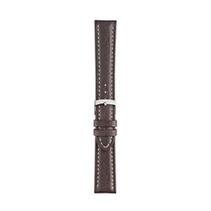 A KUGA D.BROWN A01U3689A38032CR18 watch strap with white stitching.