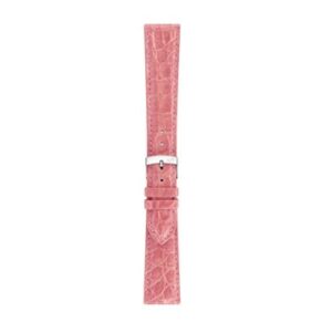 A AMADEUS PINK A01X0518052287CR12 crocodile skin watch strap on a white background.