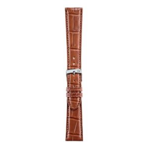 A AMADEUS BROWN A01X0518339040CR18 crocodile skin watch strap on a white background.