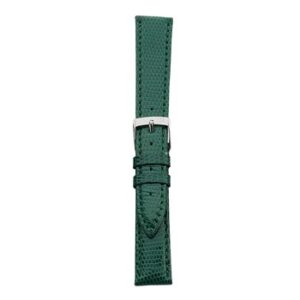 A VIOLINO GREEN A01X2053372072CR16 leather watch strap with a silver buckle.