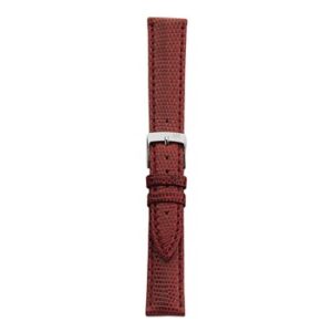 A VIOLINO BURGANDY A01X2053372081CR16 watch strap with a silver buckle.
