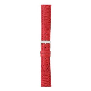 A VIOLINO RED A01X2053372083CR14 leather watch strap with a silver buckle.