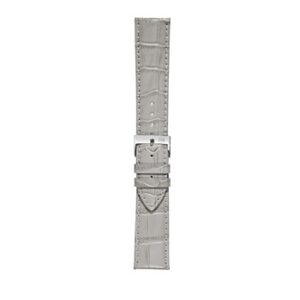 A BOLLE GREY A01X2269480094CR16 crocodile skin watch strap on a white background.