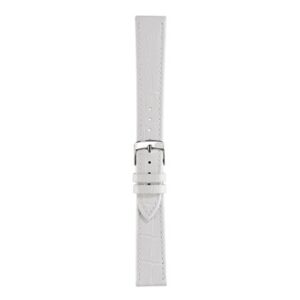 A KAJMAN WHITE A01X2524656017CR12 crocodile leather watch strap on a white background.