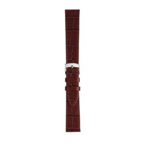 A KAJMAN D.BROWN A01X2524656032CR12 crocodile skin watch strap on a white background.