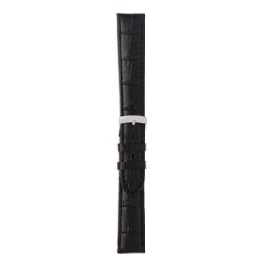 A SAMBA BLACK A01X2704656019CR18 crocodile watch strap on a white background.
