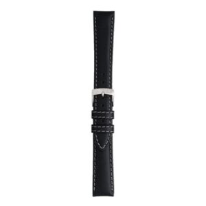 A REGATTA BLACK A01X2785237019CR14 leather watch strap with a silver buckle.