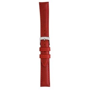 A REGATTA RED A01X2785237083CR14 leather watch strap with a silver buckle.