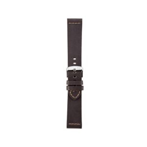 A BRAMANTE D.BROWN A01X4683B90030CR20 leather watch strap on a white background.