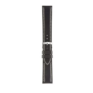 A RODIUS BLACK A01X4937C23019CR18 watch strap with white stitching.
