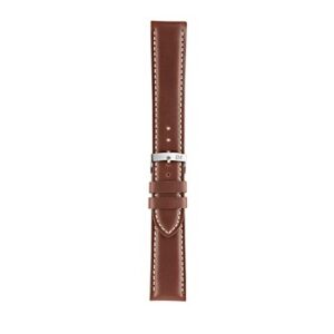 A RODIUS L.BRN A01X4937C23041CR18 watch strap with white stitching.