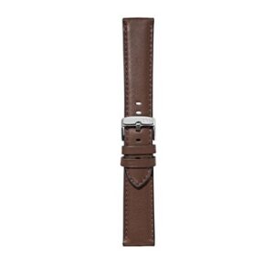CROQUET(EC) D.BROWN A01X5123C03034CR20 brown leather watch strap on a white background.