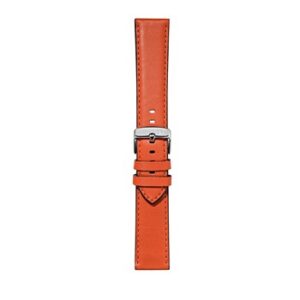 A CROQUET(EC) ORANGE A01X5123C03084CR20 leather watch strap on a white background.