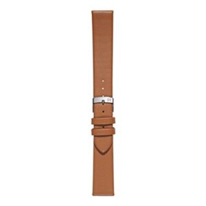 A tan leather EVOQUE(EC) L.BRN A01X5200875137CR10 watch strap on a white background.