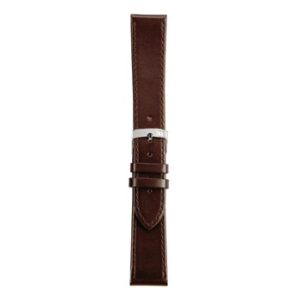 SPRINT(EC) D.BROWN A01X5202875032CR10 leather watch strap on a white background.