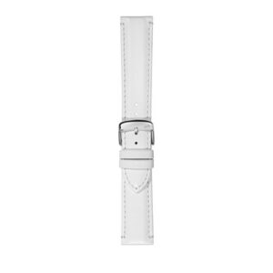 A ROWING WHITE A01X5274C91017CR20 leather watch strap on a white background.