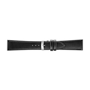 The LAURO BLACK A01X5336D05019CR18 leather watch strap on a white background.