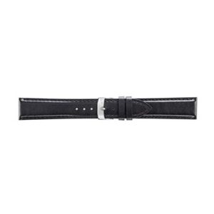 A NAXOS BLACK A01X5391D15019CR18 watch strap on a white background.
