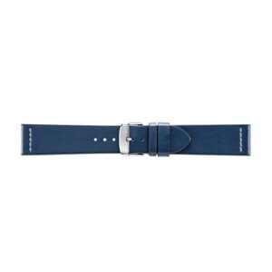A PAROS BLUE A01X5392D15062CR20 leather watch strap with a silver buckle.