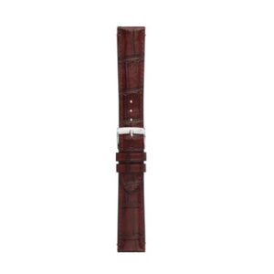 A TIEPOLO RED A01X5534D40081CR18 crocodile skin watch strap on a white background.