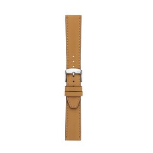 A SQUARE YELLOW A01X5672D73039CR18 leather watch strap on a white background.