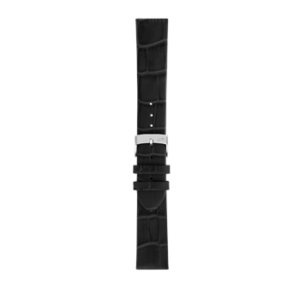 A CLEAN BLACK A01X5754D80019CR18 watch strap on a white background.