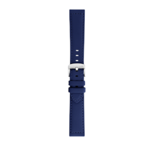 A CAPRI BLUE A01X5761D82062CR18 leather watch strap on a white background.