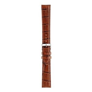 A BOLLE L.BRN A01Y2269480041CR12 crocodile watch strap on a white background.
