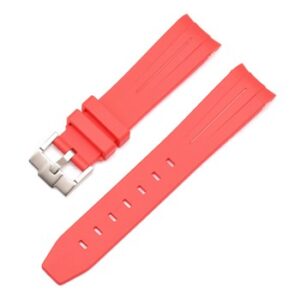 A pair of RED PREM DIVER TO FIT RX 811/20 watch straps on a white background.