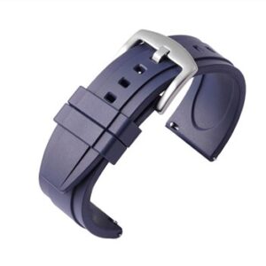 A BLUE PREM DIVER TO FIT RX 815/20 watch band with a silver buckle.