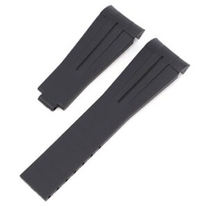 A pair of BLACK PREM DIVER TO FIT RX 833/21 watch straps on a white background.
