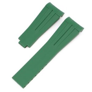 A pair of GREEN PREM DIVER TO FIT RX 834/21 watch straps on a white background.