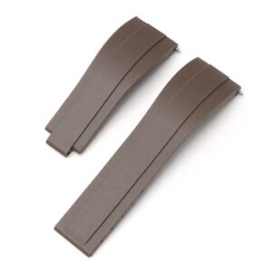A pair of BROWN PREM DIVER TO FIT RX 836/20 watch straps on a white background.
