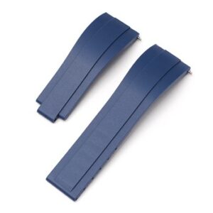 A pair of NAVY PREM DIVER TO FIT RX 838/20 watch straps on a white surface.