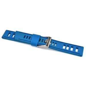 A BLUE SILICONE DIVERS STRAP 8403/18 watch band with a metal clasp.