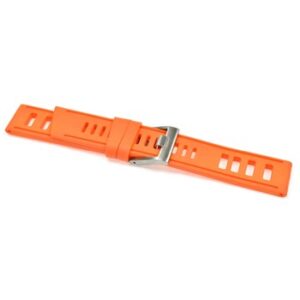 An ORANGE SILICONE DIVERS STRAP 8413/18 on a white background.