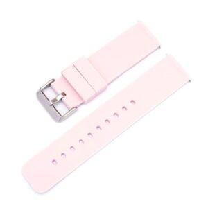 A PINK SILICONE QR STRAP 867/12 on a white background.