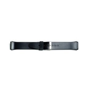 A BLACK PLASTIC STRAP 8718 - 18MM with a silver buckle.