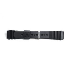 A BLACK DIVERS STRAP (S) - 8935/22 with a buckle on a white background.