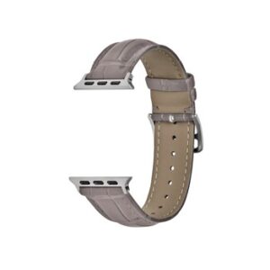 A GREY TO FIT SMART WATCH APL30238 band with a silver buckle.