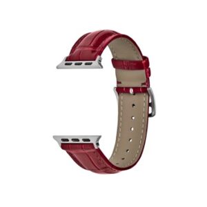 An RED TO FIT SMART WATCH APL30638 watch band with a red leather strap.