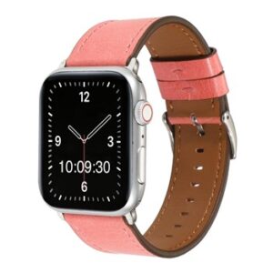 A PINK TO FIT SMART WATCH APL50238 with a pink leather band.