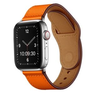 An ORANGE TO FIT SMART WATCH APL90738 leather apple watch band.