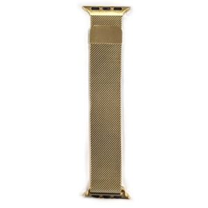 A GOLD MESH TO FIT SMART WATCH -APM-GLD/38 apple watch band on a white background.